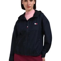 Tommy Hilfiger Navy Blue Polyester Solid Women Regular Fit Jacket-image-69