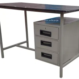 MRI Enterprise Steel Office Table With 3Drawer 121.92 x 60.96 cm (4 x 2 Ft)-image-17