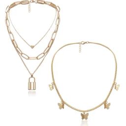 YouBella Stylish Necklace Chains Combo of 2-29