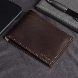 Louis Stitch Brunette Brown Leather Medium Bi-Fold Wallet-image-49