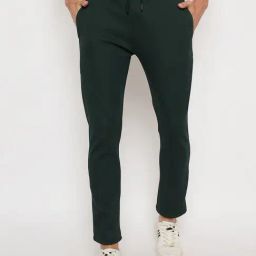 Duke Green Blended Regular Fit Solid Trackpants-image-58