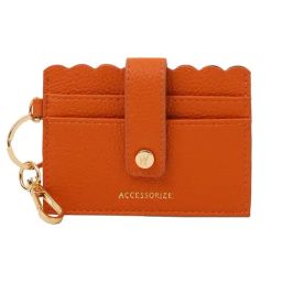 Accessorize London Orange Solid Card Holder-image-51