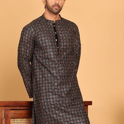 Jompers Men Embroidered Sequinned Kurta-picture-52