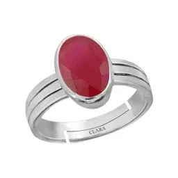 Clara Pink Ruby 6.5cts Sterling SIlver Oval Ring-image-8