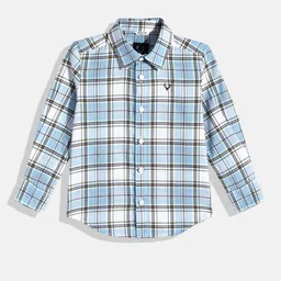 Allen Solly Junior Boys Standard Tartan Checked Pure Cotton Casual Shirt-picture-21