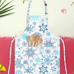 ArtzFolio Kids White & Blue Printed Cotton Aprons-image-74