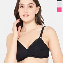 NAIDU HALL Pack Of 3 Full Coverage Non Padded Cotton Everyday Bras With All Day Comfort-image-96