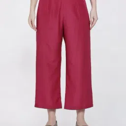 Office & You Pink Straight Fit Palazzos-image-10