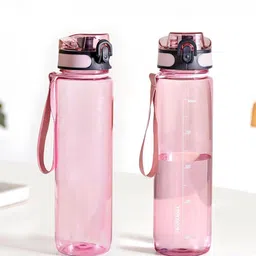 Nestasia Pink Set of 2 Plastic Solid Water Bottle-14