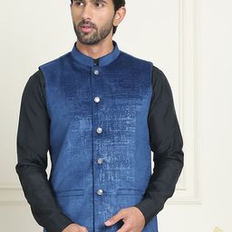 Anouk Woven Mandarin Collar Neck Nehru Jacket-image-83