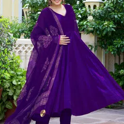 Anni Designer Women Printed Regular Kurta with Trousers & With Dupatta-3