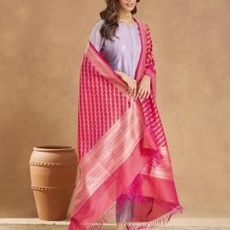 Fabindia Geometric Woven Design Banarasi Dupatta-picture-15