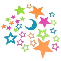 FunBlast Glow in The Dark Moon and Star Shaped Stickers Pack of 26 - Multicolor-13