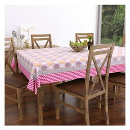 Blocks of India Cotton Table Cover For Six Seater Table-18