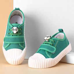 Cute Walk by Babyhug Casual Shoes with Velcro Closure Panda Applique - Green-image-91