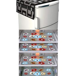 Dakshya Industries Fridge Top Cover and Fridge Mat Combo Set of 5-picture-20