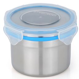 Steel Lock SS Container/Dabba with 4 Side Clip Lock see through Lid for Office & School Use/Food Grade/Air Tight/Easy to Carry/Leak Proof(SL-1202/350 ml)-17
