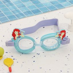 Disney by Yellow Bee Princess Ariel Swimming Goggles with 3D Mermaid Design for Girls- 1 Pair, Blue-19