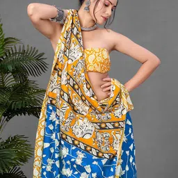 DIVASTRI Ajrak Block Print Saree image 2