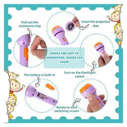 KiddyBuddy Projector Torch Slide Flashlight with Patterned Projection - (Color May vary) image 3