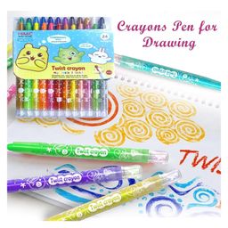 FunBlast Twist Crayons for Kids 24 Pcs Crayon Set with Coloring Book - Multicolor image 4