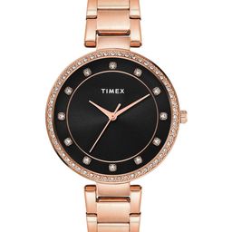 Timex Women Brass Embellished Dial & Stainless Steel Straps Analogue Watch TWEL18725-picture-30
