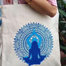 earthbags Printed Half Moon Tote Bag-26