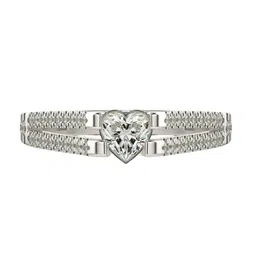 VALANOVA Women 18 Kt White Gold & Certified Lab Grown Diamond 0.65cts Ring-picture-39