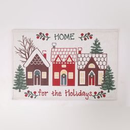 Sparrow world White & Red Printed Anti-Fatigue Doormat-83