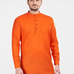 SHIWAM ETHNIX Men Orange Kurta-picture-41