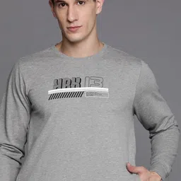 HRX by Hrithik Roshan Brand Logo Printed Round-Neck Sweatshirt-picture-34