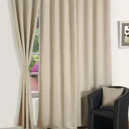 Swayam Beige J&B Blackout Eyelet Door Curtain - Single Piece (7 Ft)-63