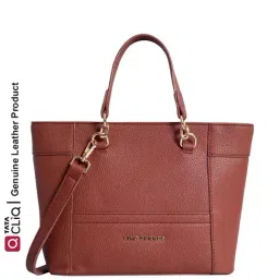 Lino Perros Red Solid Medium Tote Handbag-31