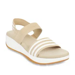 Metro Women's Beige Sling Back Wedges-image-92