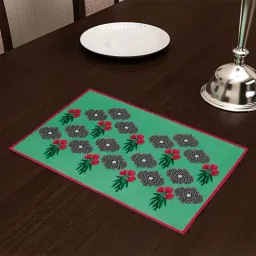 SEJ by Nisha Gupta Green Placemats - Set of 6-22