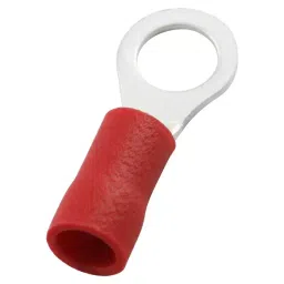 RS PRO Insulated Ring Terminal 5.3 mm Stud Size 0.5 mm² to 1.5 mm² Wire Size Red, 1788653-4