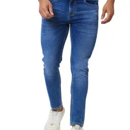 Spykar Blue Cotton Tapered Fit Jeans-picture-10