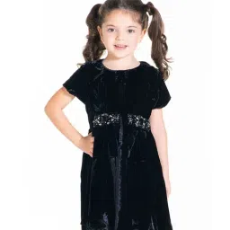 Cherry Crumble By Nitt Hyman Kids Black Embellished Dress-image-92