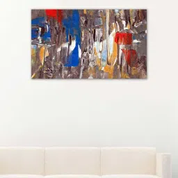999store Multicolor Abstract Canvas Painting-3