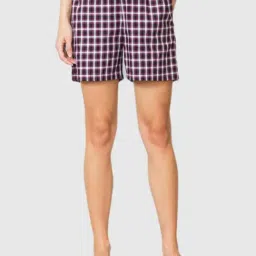 Van Heusen Black Checks Shorts-image-92