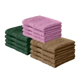 Haus & Kinder Self Multicolor 500 GSM Cotton Face Towel - Set of 12-5