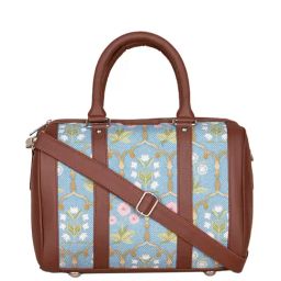 ZOUK Blue Printed Medium Handbag-image-22