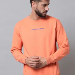 GRIFFEL Peach Round Neck Sweatshirt-picture-0
