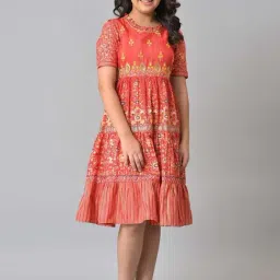 Aurelia Kids Red Printed Dress-image-19