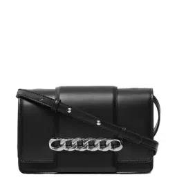 Miraggio Black Solid Medium Sling Handbag-44