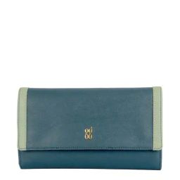 Baggit Blue Solid Tri-Fold Wallet for Women-image-86
