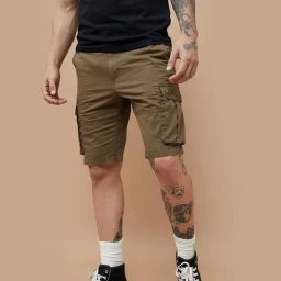 Fame Forever By Lifestyle Brown Regular Fit Cargo Shorts-image-64