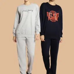 Vimal Jonney Navy & Grey Printed Tracksuit - Pack Of 2-picture-5