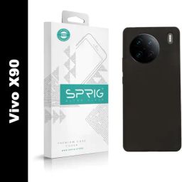 Sprig Liquid Silicone Back Cover for Vivo X90 (Black)-picture-35
