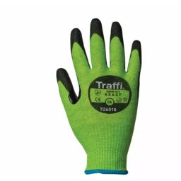 Traffi Cut Resistant Work Gloves Polyurethane Coating Green Size 7, TG6010-07 (1 Pair)-image-17